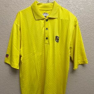 Antigua Men's Bright Yellow Polo Shirt